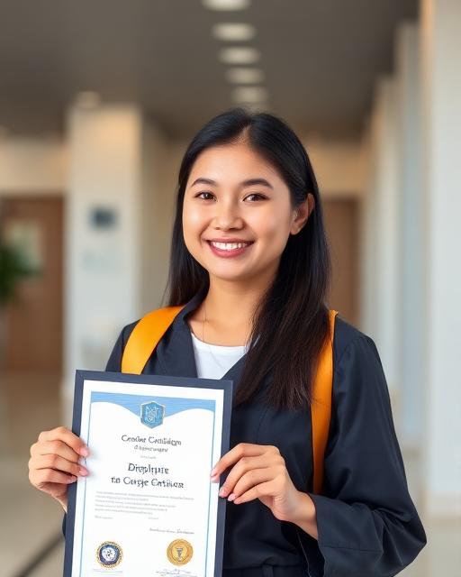 Happy Bachelor's recipient